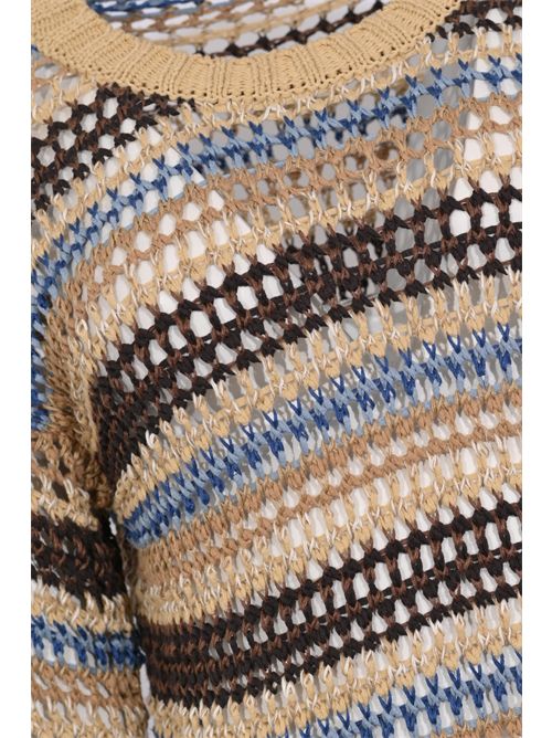 Maglia a rete in filato di lino e cotone Marrone WEEKEND MAX MARA | 2615361152600004